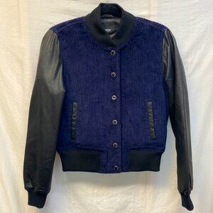 Hudson Leather Corduroy Bomber Jacket (Color: INON)
